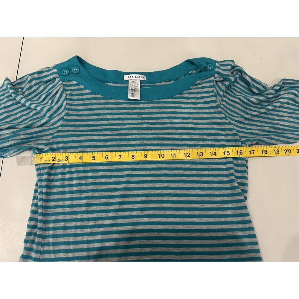 Hannah Striped‎ Knit Y2K Tunic Top Size M Preppy Fairy Grunge Alternative Indie - Picture 11 of 12